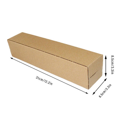 50pcs Long Strip Carton Flat Square Durable Shipping Boxes for Packaging Storage