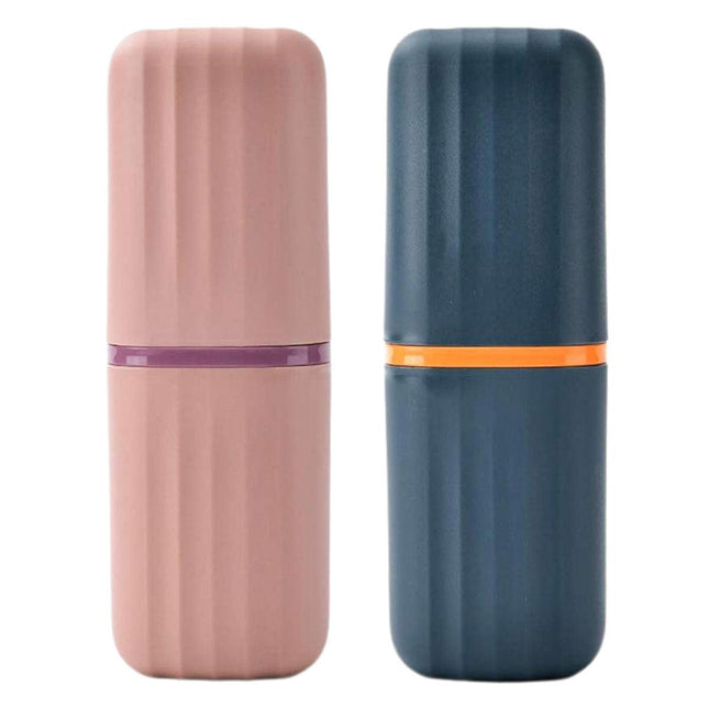 Travel Toothbrush Holder Portable Mouthwash Cup Dental Wash Storage Container