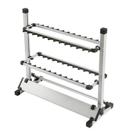 12/24 Hole Multi Functional Fishing Rod Holder Storage Rack Display Organizer