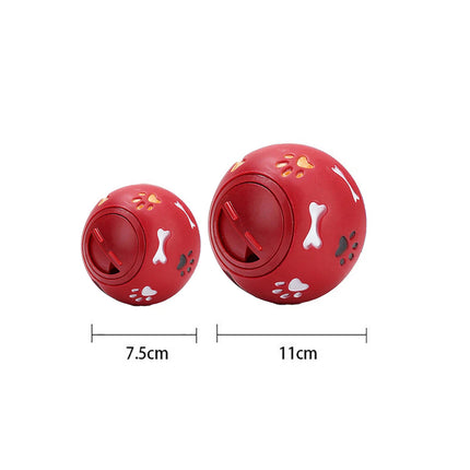 7.5cm Dog Pet Fun Tough-Treat Ball Tumbler Mental Food Dispenser Feeder Puzzle Toy
