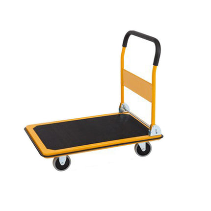 Large Heavy Duty Foldable Flatbed Trolley Cart Steel Frame Rubber Wheels Moving