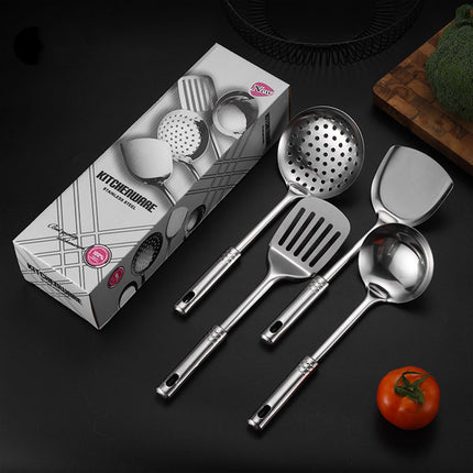 4PCS Kitchen Utensils Set Stainless Steel Cooking Tools Cookware Spoon Turner