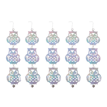 5Pcs Hanging Reflective Bird Scare Disc With Bell For Garden Farm Pest Control