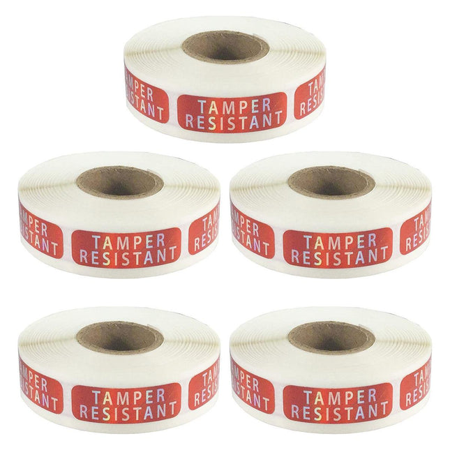 5 Rolls Tamper Proof Label Laser Self Adhesive Sealing Stickers for Security