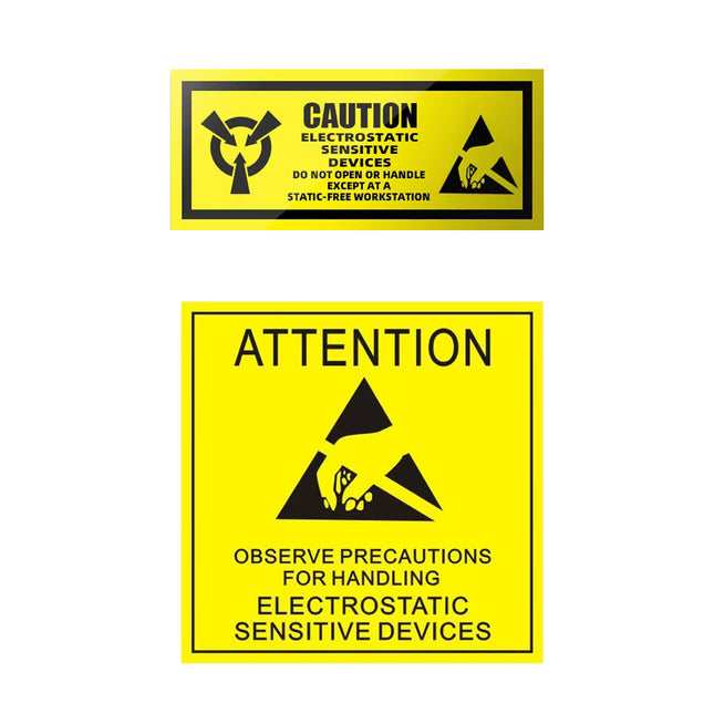 Anti Static Warning Sticker Label Easy to Use Eye-Catching for PC Electronics