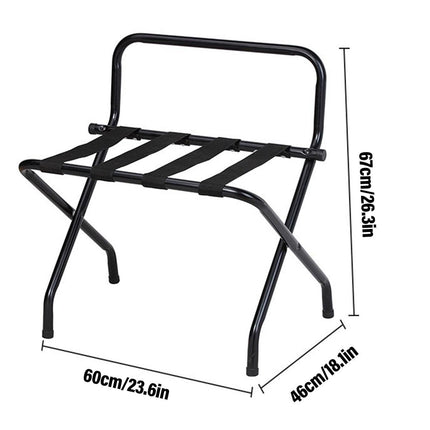Stainless Steel Foldable Luggage Rack Portable Storage Stand for Suitcase Travel