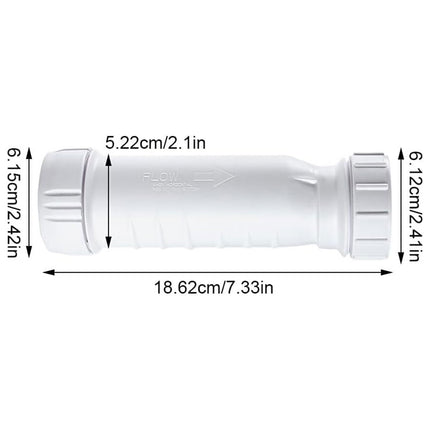 White Waterless Self Sealing Waste Valve Inline Trap Bath Basin For Caravan RV