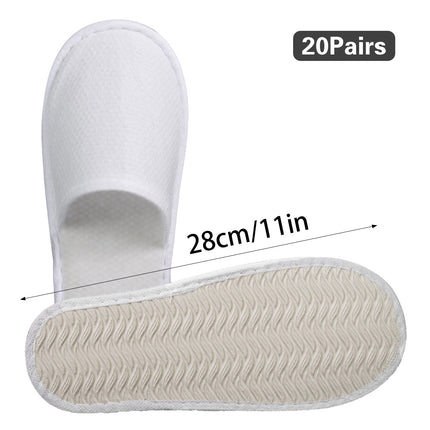 20 Pairs Disposable Non Slip Slippers Brushed Plush Bottom Soft Sole Comfort