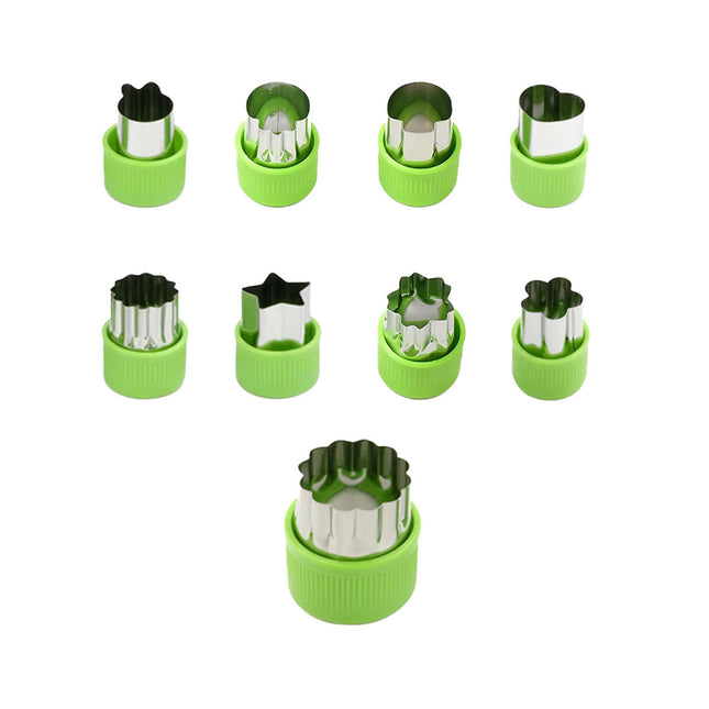 9 Pcs Stainless Steel Fruit and Vegetable Cutter Set for Mini Shapes