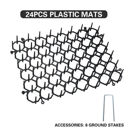 24PCS Cat Deterrent Spike Mat for Garden Balcony Fence Sofa