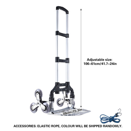 Folding Hand Truck Cart with Wear-Resistant Wheels Large Capacity Portable