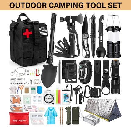 Outdoor Camping Multi Function Survival Supplies Tool Set Hiking Emergency Tool
