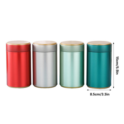 4PCS Airtight Coffee Bean Tea Storage Tin Set 4 Colour for Kitchen Pantry Use