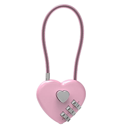 Heart Shaped Password Lock Safety Lock For Travel Luggage Bags Jewelry Box