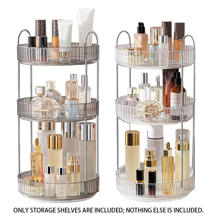 Rotating Vanity Storage Rack 360 Degree Cosmetic Organizer For Makeup Beauty