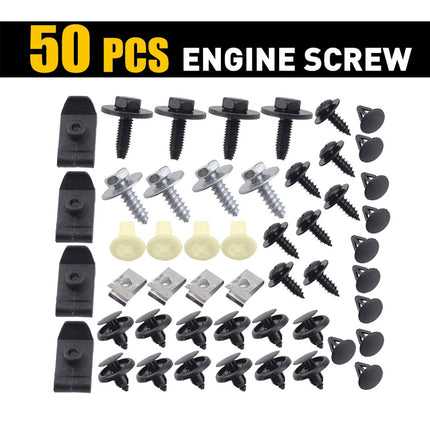 50PCS Car Fastener Set for Auto Body Trim Bumper Fender Replacement Repair