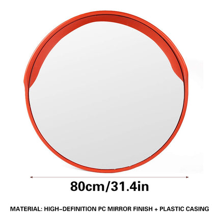 80cm Outdoor Convex Traffic Mirror Wide Angle Blind Spot Driveway Warehouse