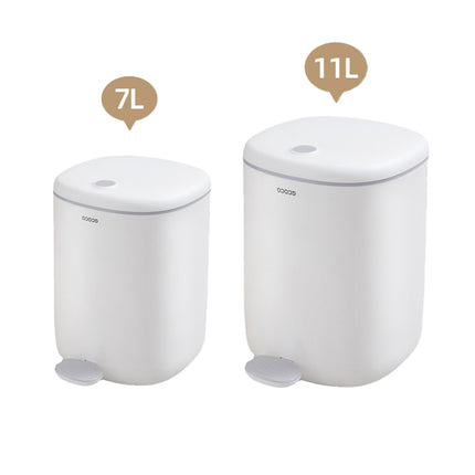 7L or 11L Foot Pedal Trash Can for Living Room Bedroom Bathroom Odor Proof Durable