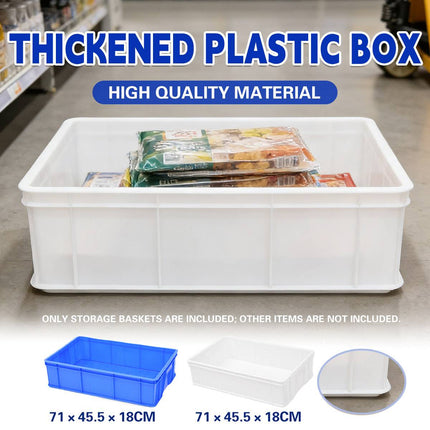 2PCS Rectangular Thickened Plastic Storage Box Durable for Household Storage Use