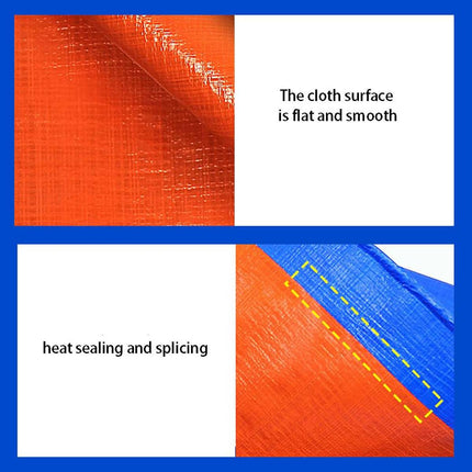 Blue Orange Waterproof Poly Tarp Cover 5x5m