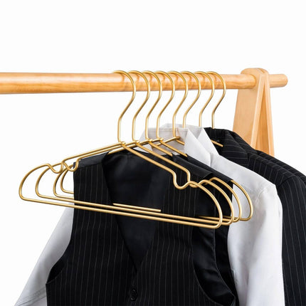 Gold Aluminum Small Clothes Hangers 30 Pack Compact