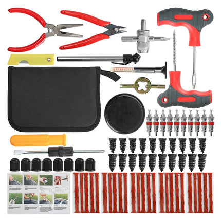 75 Piece Tubeless Tire Repair Tool Kit in Case