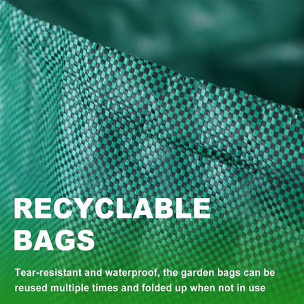 Garden Waste Bags 8 Pack 272L Reusable Heavy Duty Leaf Lawn Collection Sacks