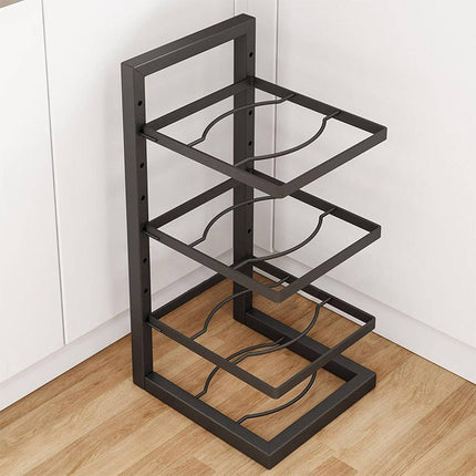 4 Tier Kitchen Cookware Storage Rack Pot Pan Organiser Countertop Cabinet Shelf