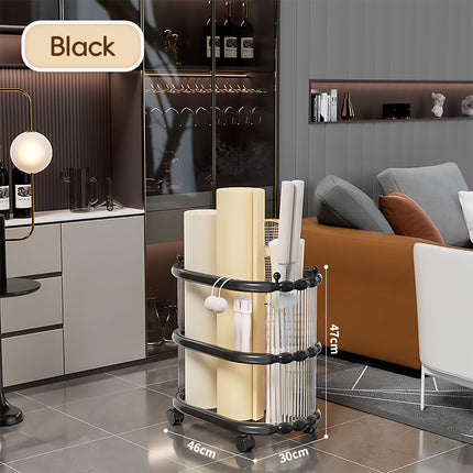 Yoga Mat Storage Rack Durable Plastic Yoga Mats Storage Towels Space Saving