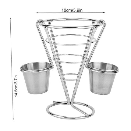 French Fries Basket Stand Tapered Snack Holder Serving Basket for Fries Snacks
