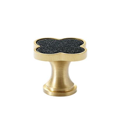 Four Leaf Clover Cabinet Handle Single Hole Vintage Pull for Drawer Door Closet