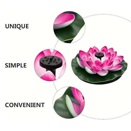 Water Fountain with Lotus Leaf Solar Bird Bath Fountain Pump Lotus Shaped Solar