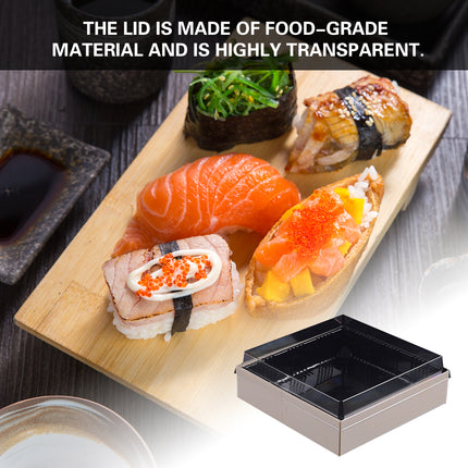 20 PCS Disposable Sushi Bento Lunch Boxes Takeaway Containers Food Grade Storage