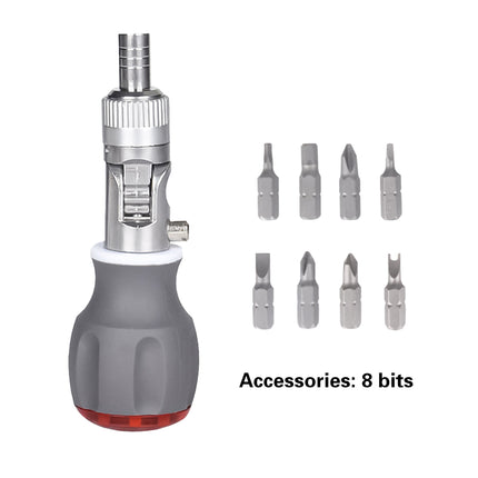 8 in 1 Multi Function Ratchet Screwdriver Durable Chrome Vanadium Steel Repair