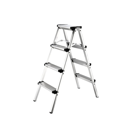 Aluminium Folding Step Ladder Double Sided 4 or 6 Step Portable 150kg