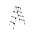 Aluminium Folding Step Ladder Double Sided 4 or 6 Step Portable 150kg
