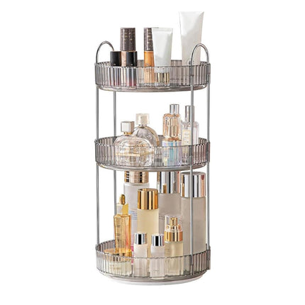 Rotating Vanity Storage Rack 360 Degree Cosmetic Organizer For Makeup Beauty