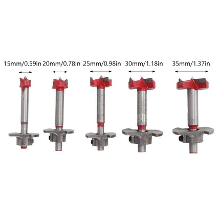 5PCS Woodworking Hole Saw Set Sturdy Durable for Wood Processing Openings Use