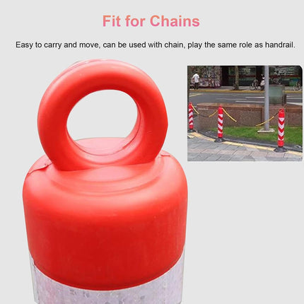 Reflective Warning Post 2PCS 80cm Detachable Rubber Base Red White Safety