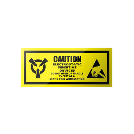 Anti Static Warning Sticker Label Easy to Use Eye-Catching for PC Electronics