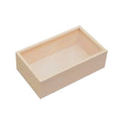 Solid Wood Storage Box with Acrylic Sliding Lid Pull Out Gift Packaging Case