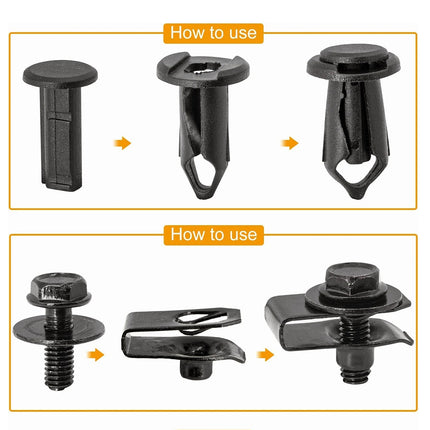 35PCS Auto Parts Screws Fender Bumper Fasteners Anti Rust Corrosion Resistant