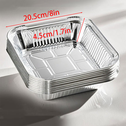 20pcs Aluminium Foil Tray Container BBQ Oven Baking Roasting Tray Takeaway