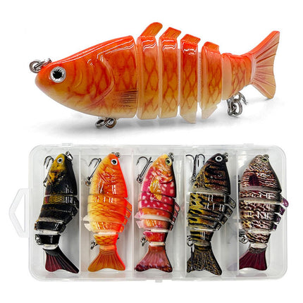 5PCS Faux Lure Set Fish Hard Fake Bait Fishing Lures Artificial Bait Tackle Gear