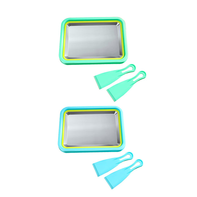 Stainless Steel Home Small Ice Frying Yogurt Tray Homemade Dessert Fruit Snack