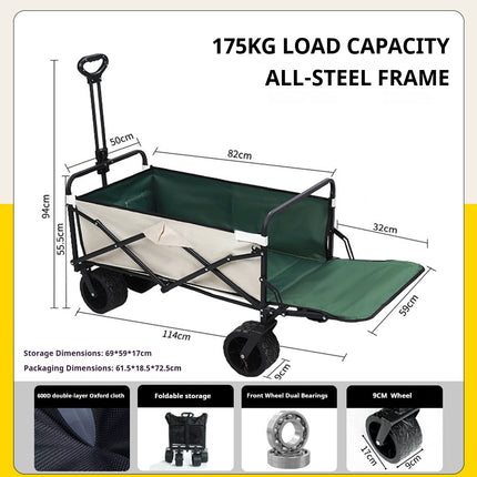 Foldable Outdoor Camping Wagon Cart for Beach Garden Utility Trolley/Wheels