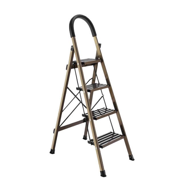 4 Step Home Folding Ladder Anti-Slip 150KG Load Capacity Space Saving Sturdy