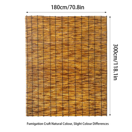 Natural Reed Bamboo Roll Up Blind Sun Shade Curtain Rustic Window Cover ForPatio