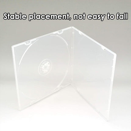 100pcs Transparent Square CD DVD Storage Box Protective Plastic Case for Discs