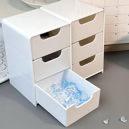 Mini Desktop Organiser Box Portable Storage Box for Office Home Desk Accessories
